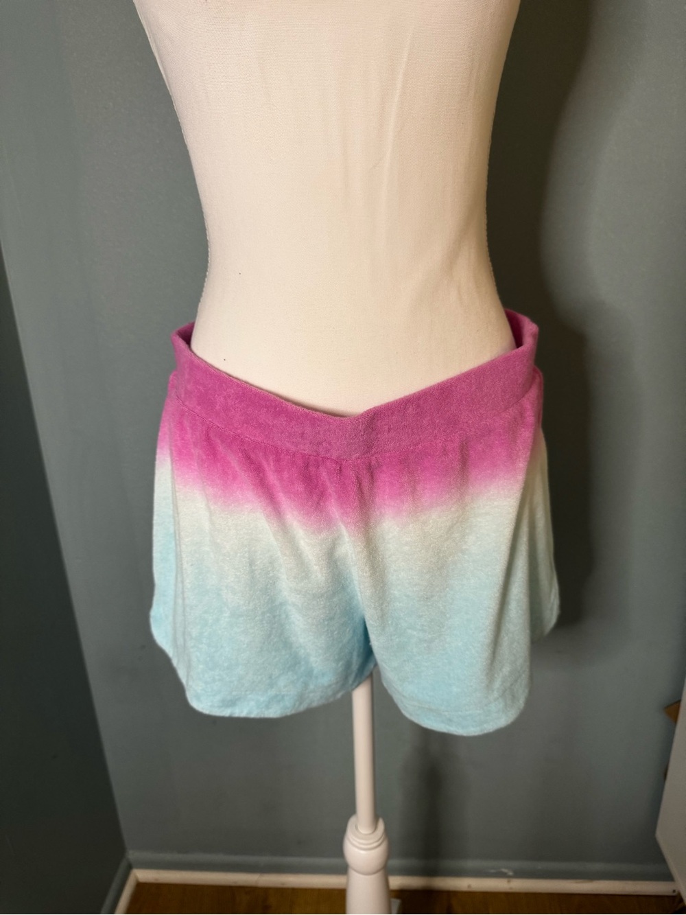 wonder nation Pink to Blue Ombre Terry Shorts